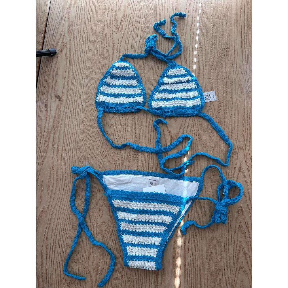 B45 New Women’s Daisy Swimwear Sexy 2Pc Crochet String Bikini Set Xs/Small